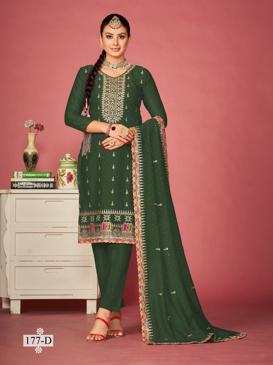 69095 BLOOMING VICHITRA EMBROIDERY W DIAMOND WORK SALWAR KAMEEZ SUIT