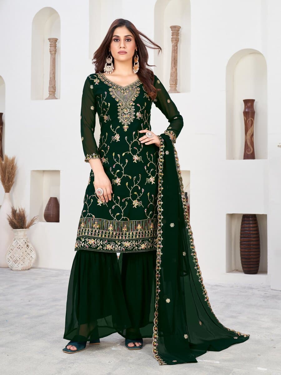 69560 EXCLUSIVE GEORGETTE EMBROIDERY WORK SALWAR KAMEEZ SUIT