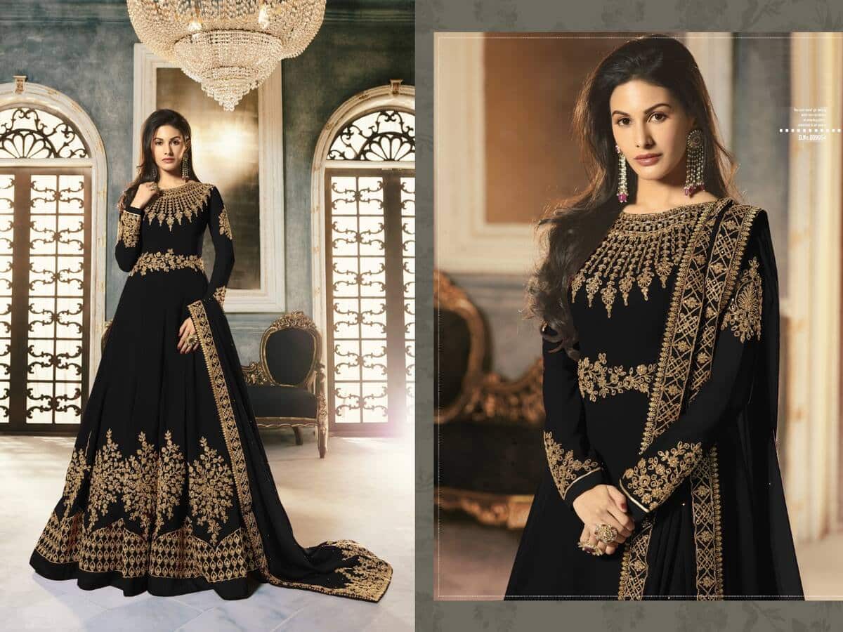 68085 DESIGNER GEORGETTE CORDING WORK SEMI STITCHED MODEST LEHENGA