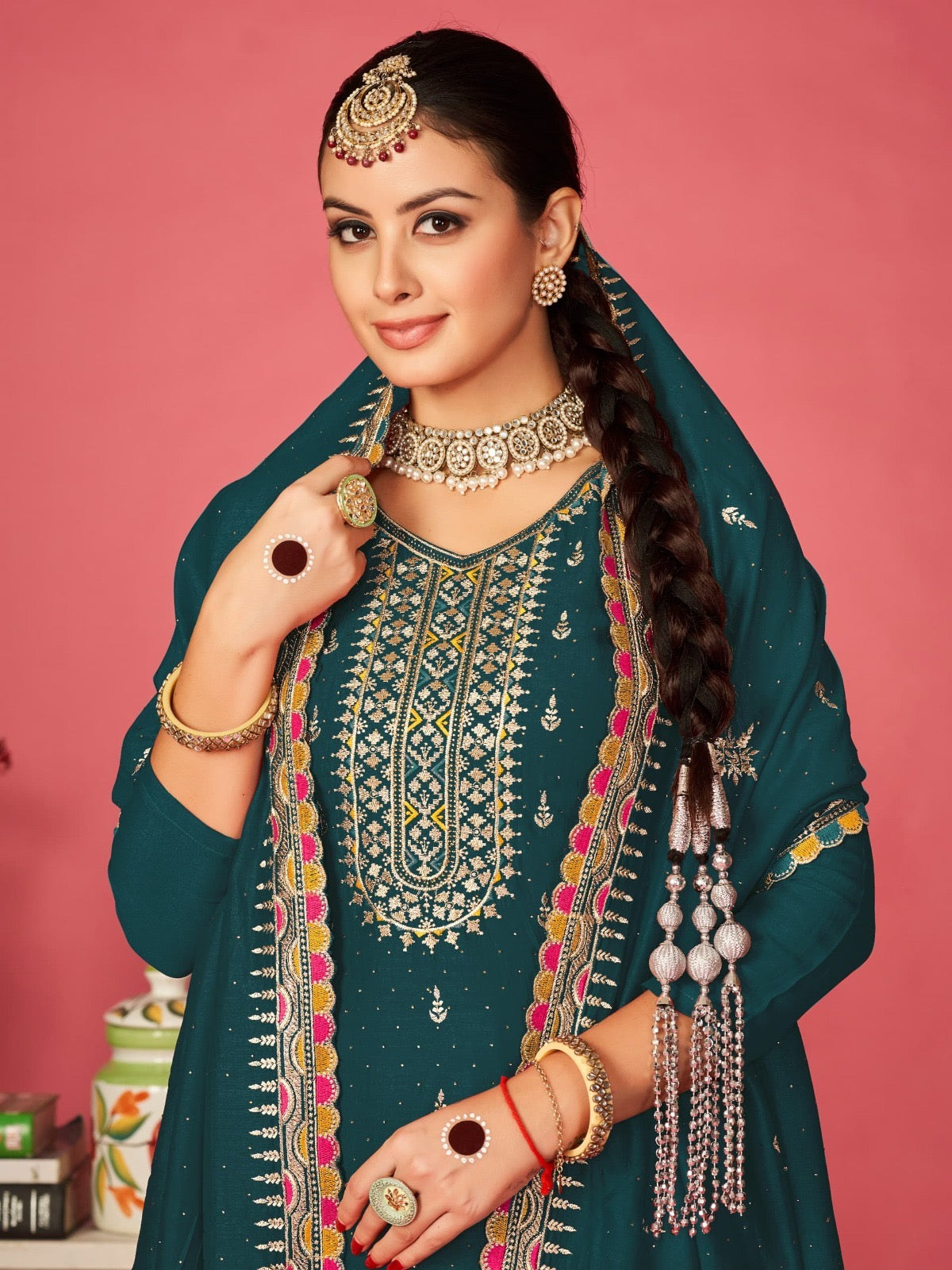 69095 BLOOMING VICHITRA EMBROIDERY W DIAMOND WORK SALWAR KAMEEZ SUIT