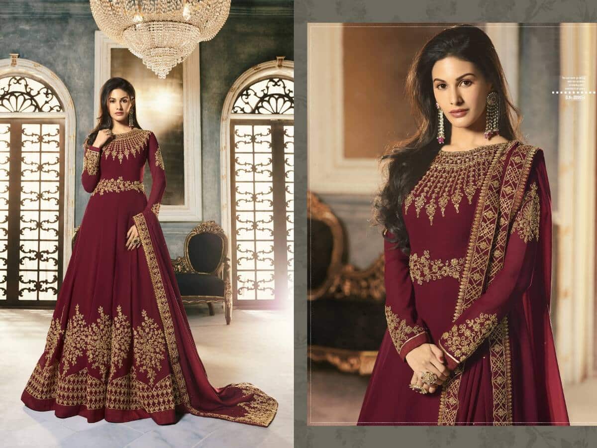 68085 DESIGNER GEORGETTE CORDING WORK SEMI STITCHED MODEST LEHENGA